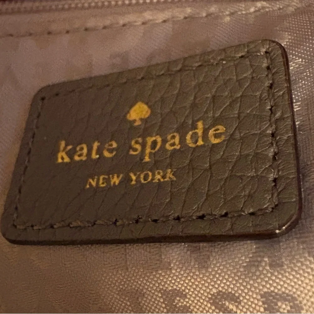 Kate Spade Chantelle Watertown Road gray suede & pebbled leather crossbody - Picture 6 of 7